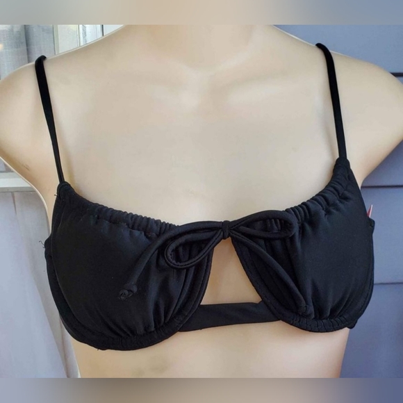 NWT Black Xhilaration Swim Top / Bikini Top Size XS-S - Picture 4 of 6